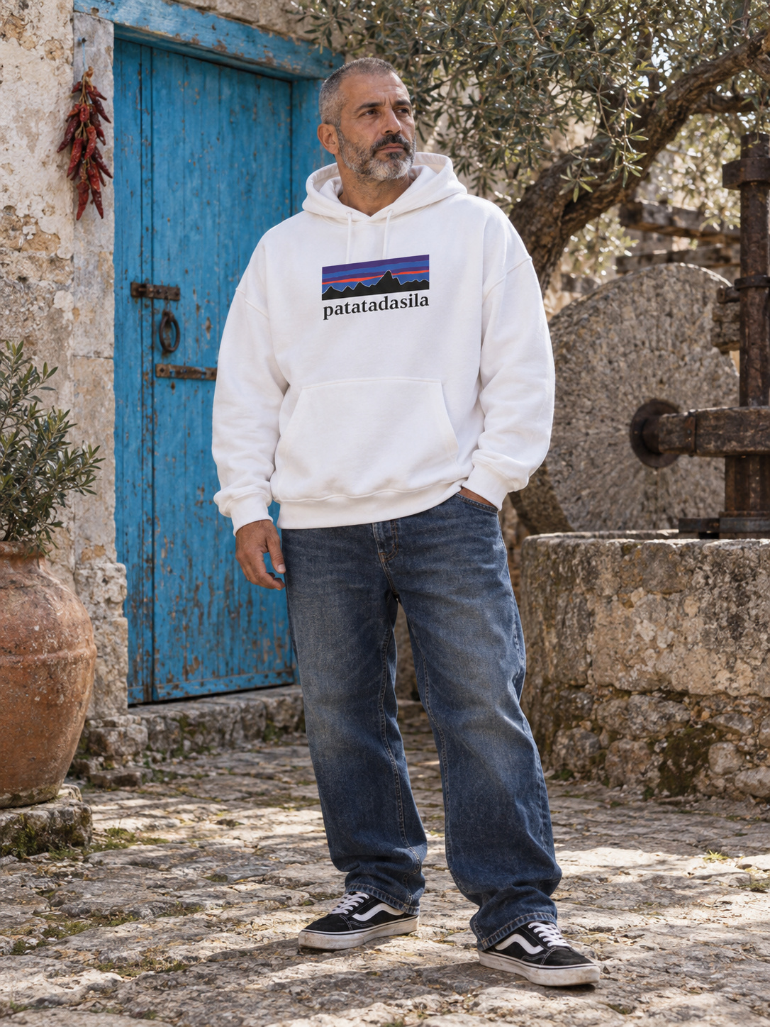 Patatadasila Felpa Oversize bianco