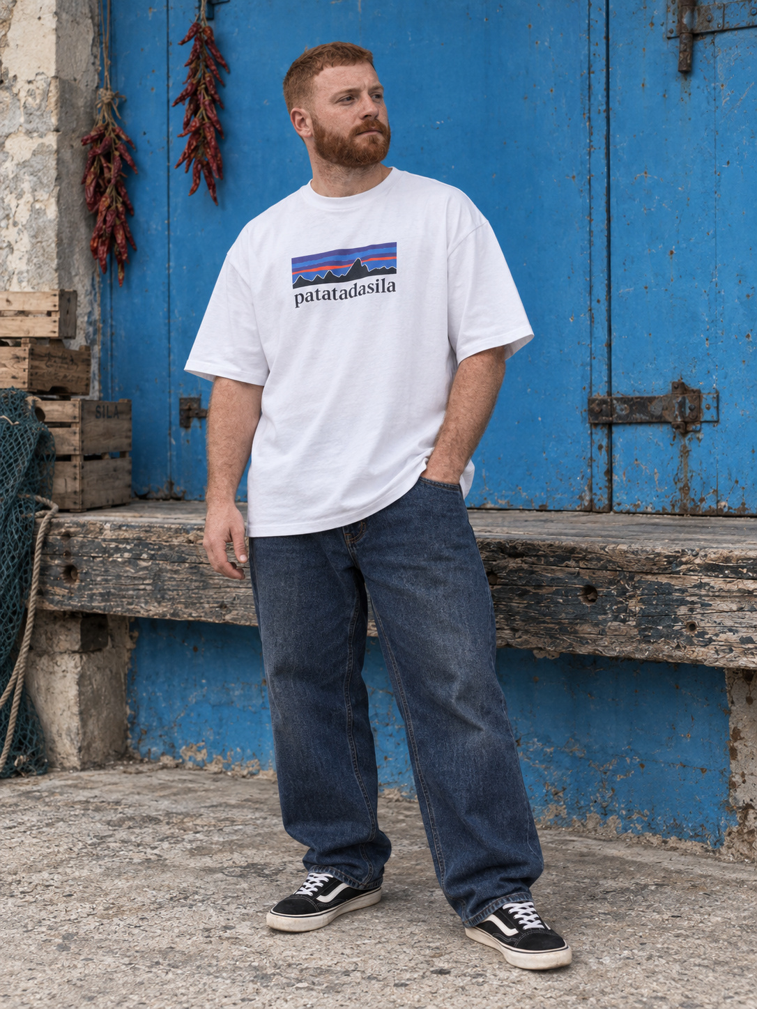 Patatadasila T-shirt Oversize bianco