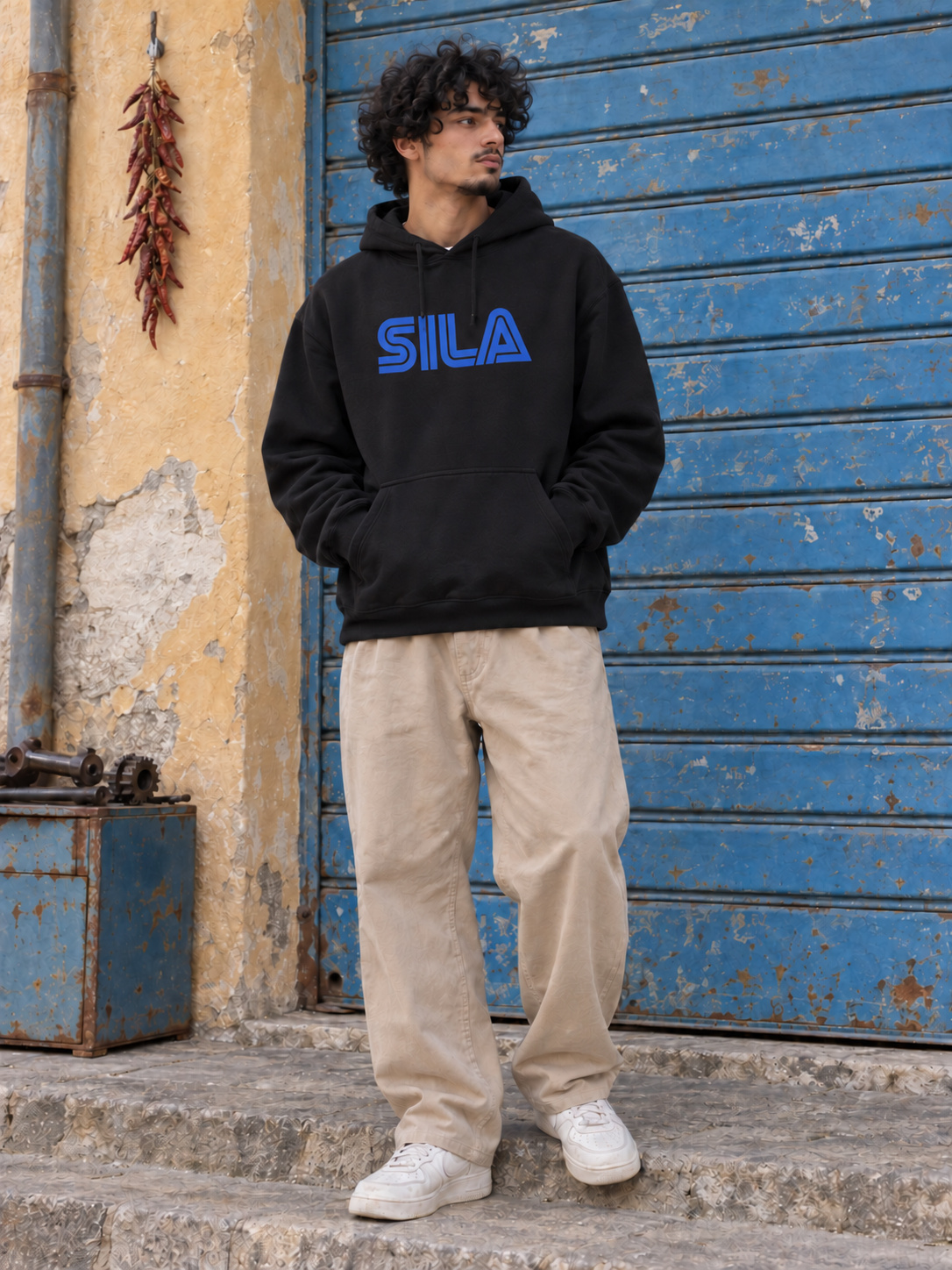 SILA / blu Felpa Oversize nero