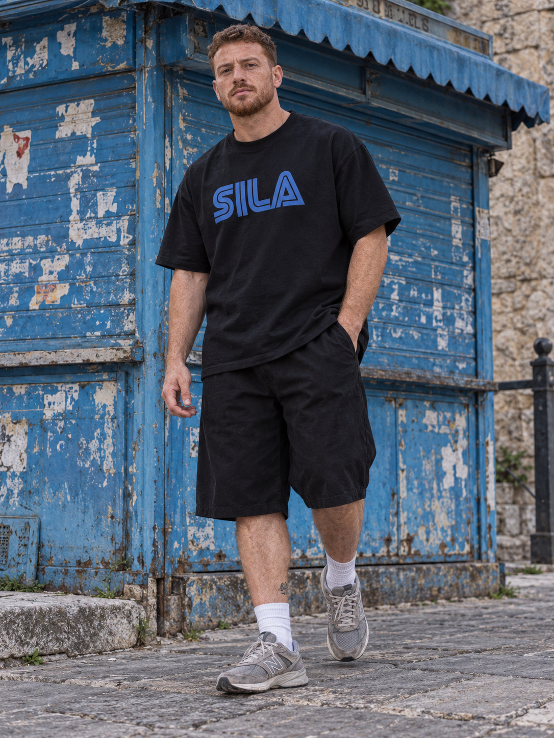 SILA / blu T-shirt Oversize nero