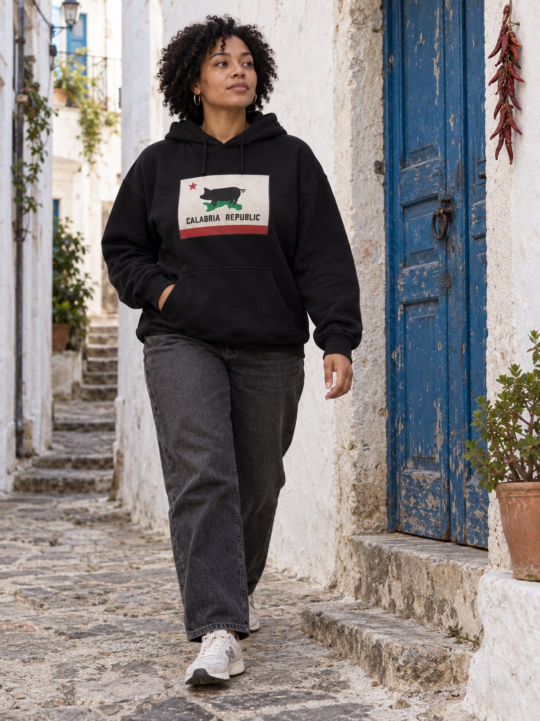 Calabria Republic Felpa Oversize nero