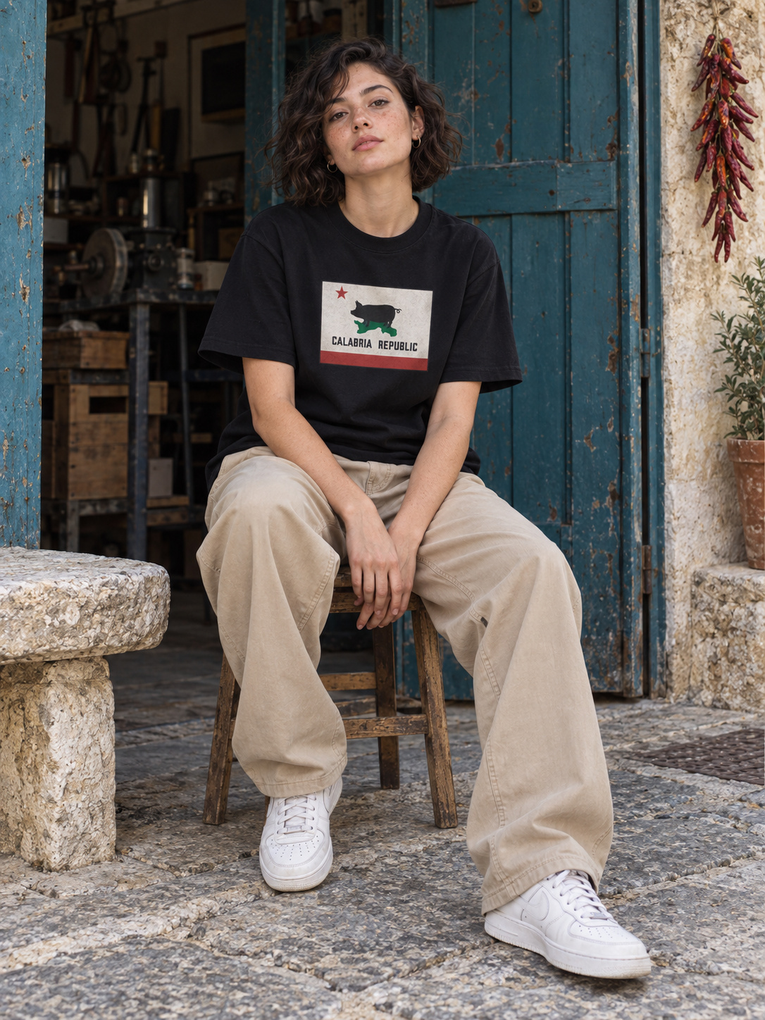 Calabria Republic T-shirt Regular nero