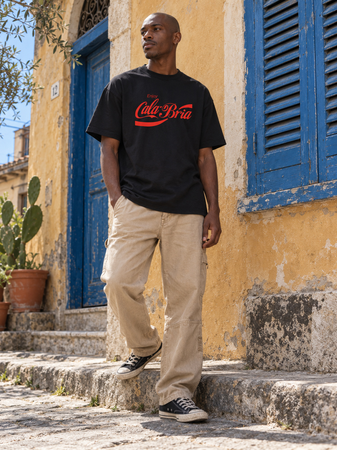 Cala Bria T-shirt Oversize nero