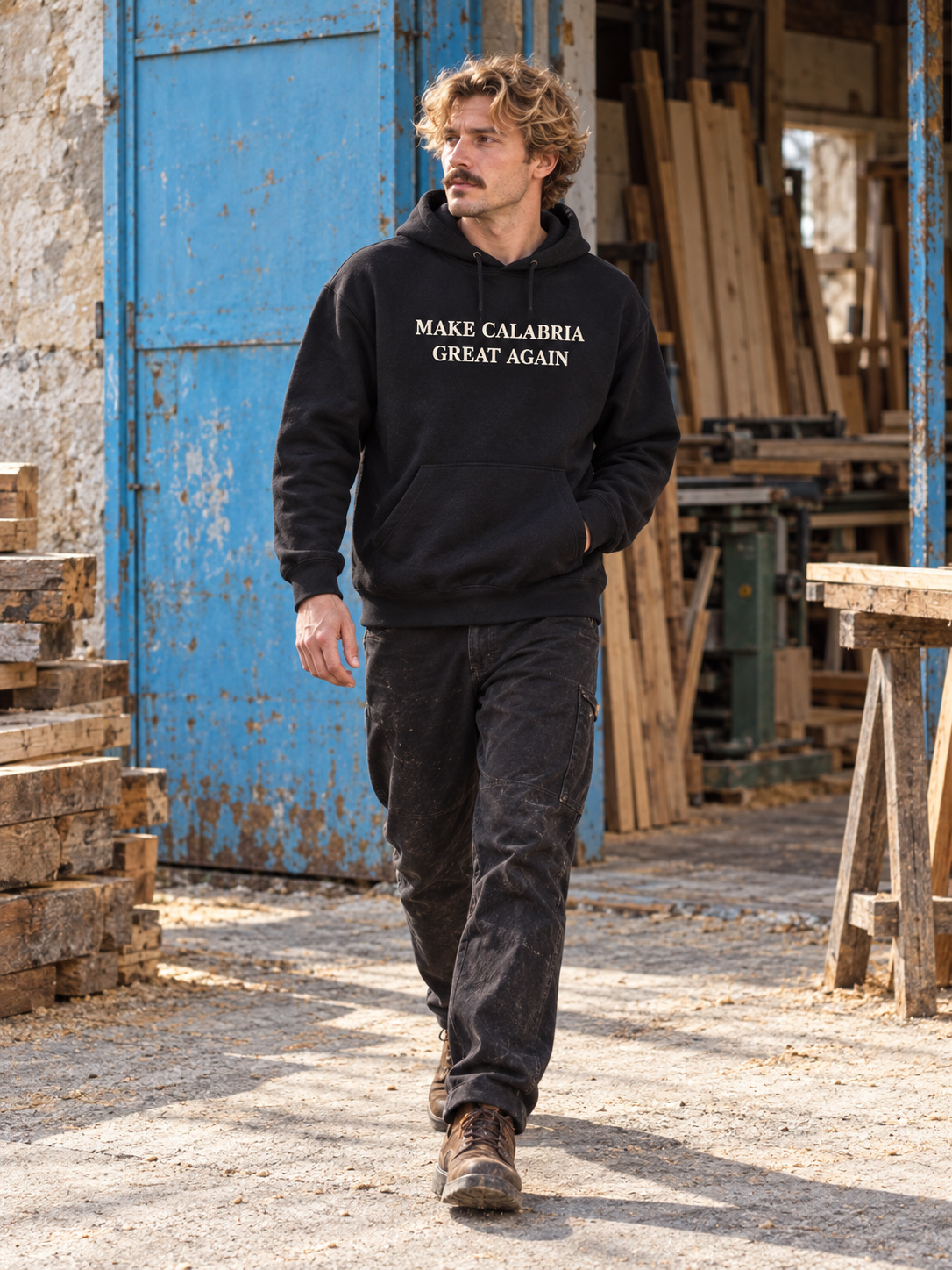 Make Calabria Great Again Felpa Regular nero