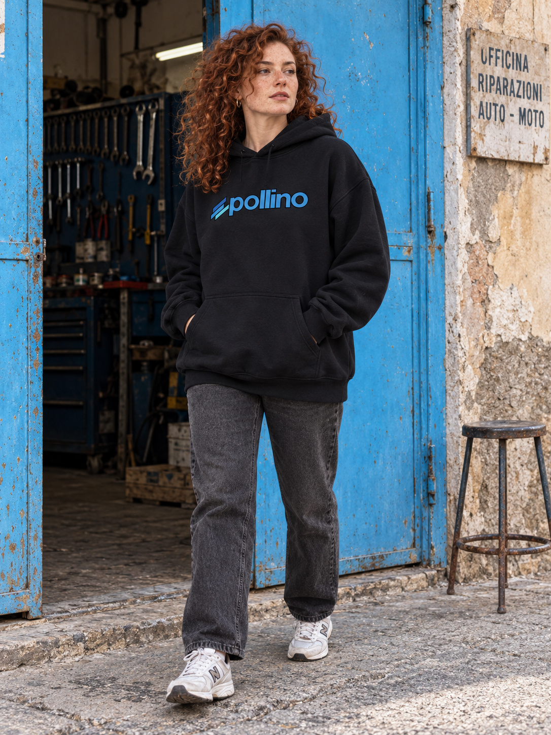 Pollino Felpa Oversize nero