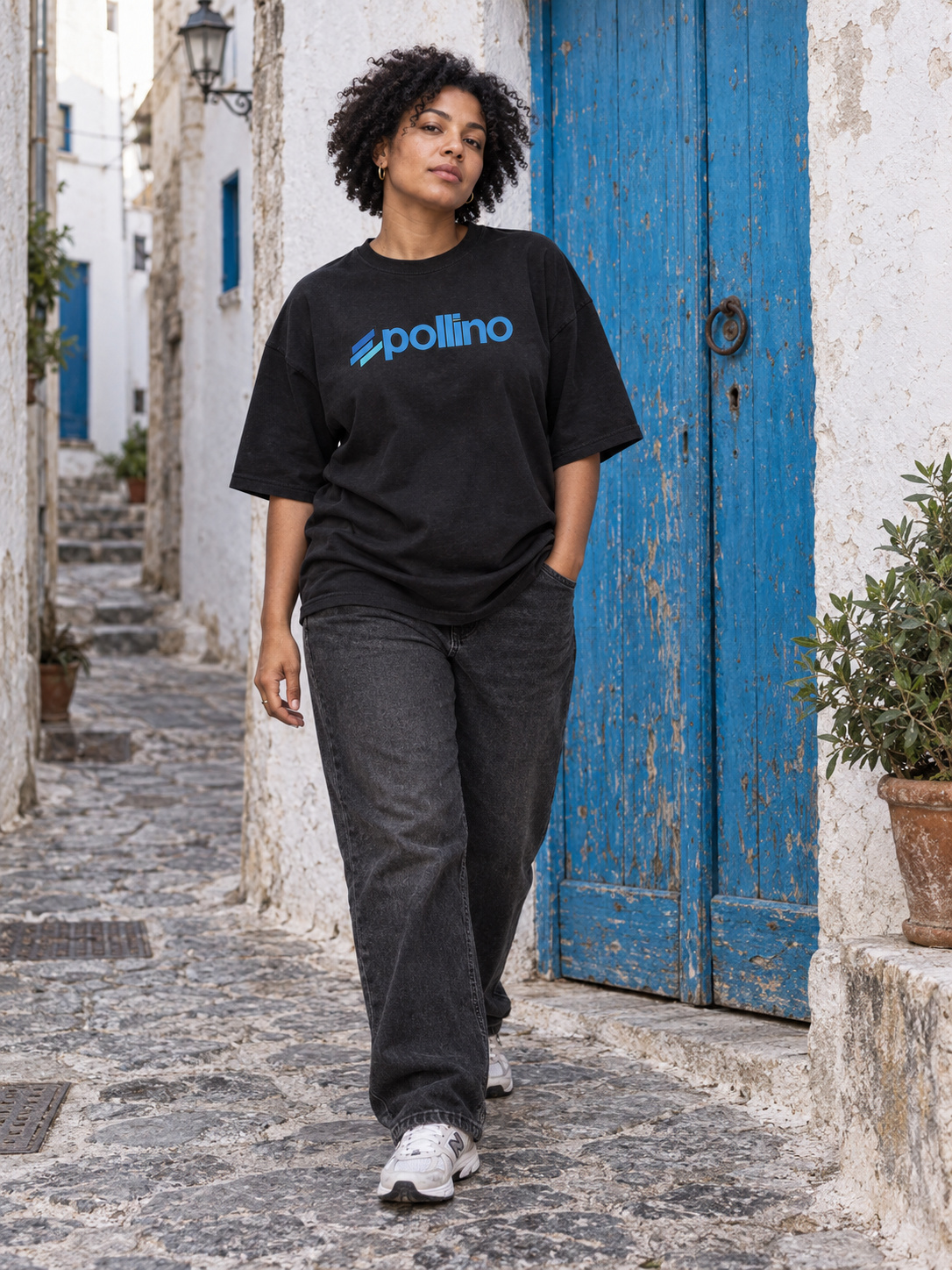 Pollino T-shirt Oversize nero