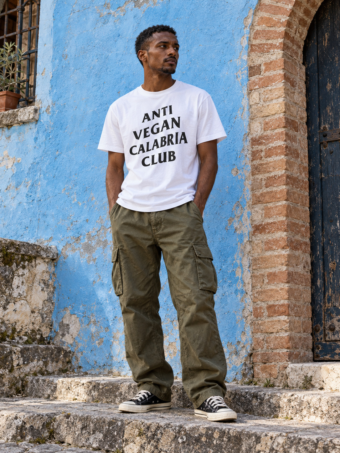 Anti Vegan Calabria Club T-shirt Regular bianco