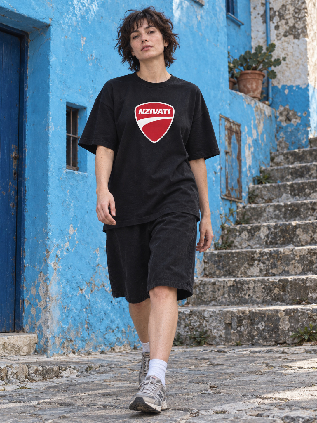 NZIVATI T-shirt Oversize nero