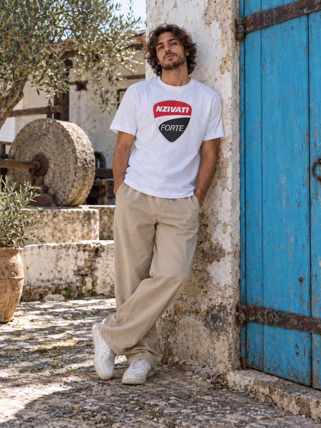 NZIVATI FORTE T-shirt Regular bianco