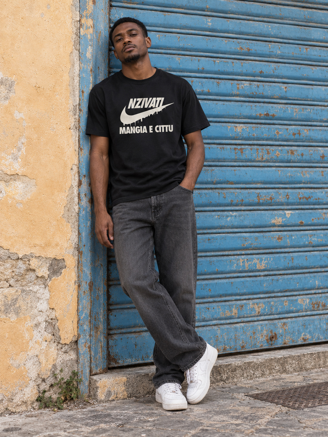 Mangia e Cittu T-shirt Regular nero