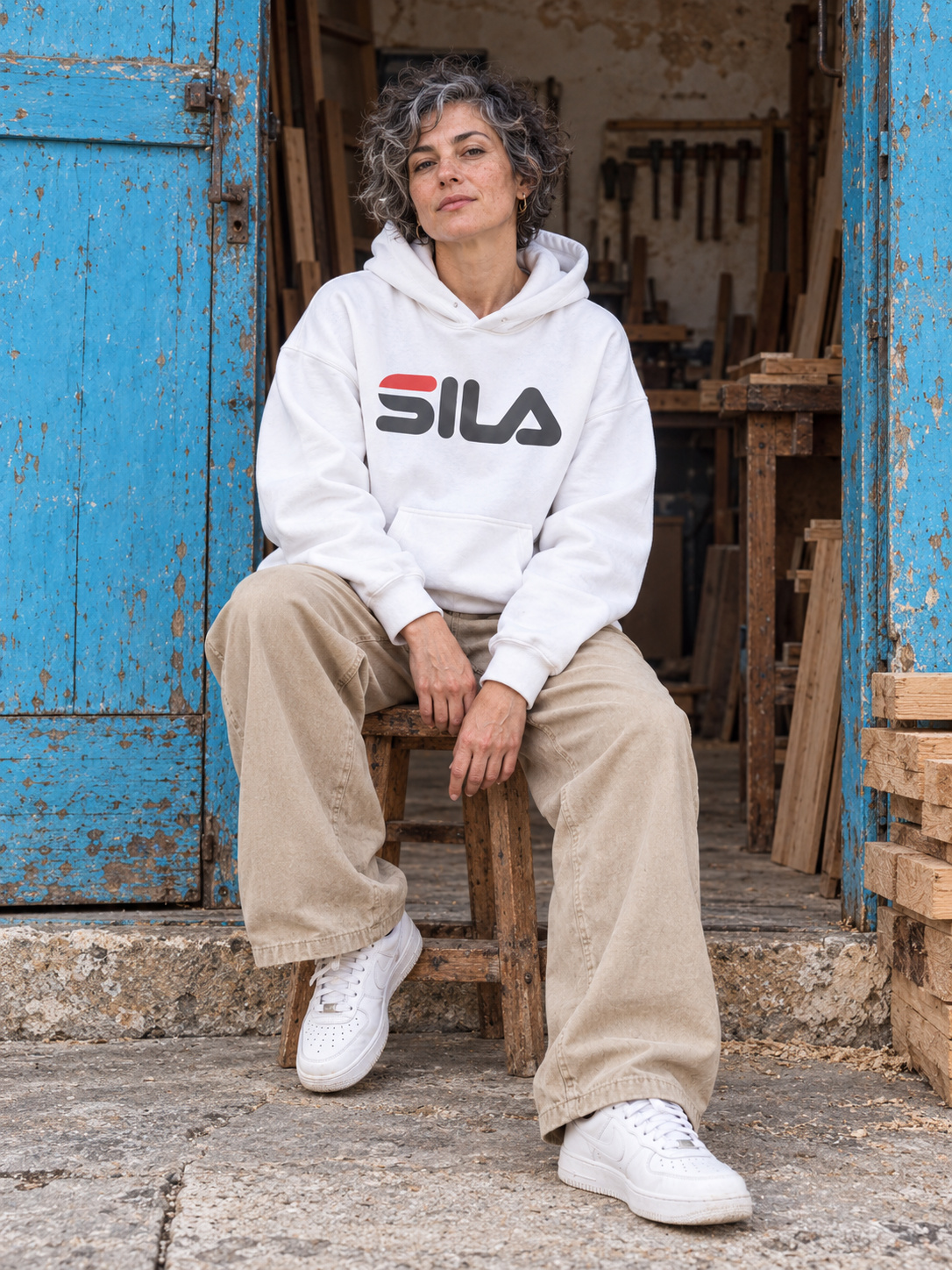 SILA / bianco Felpa Oversize bianco