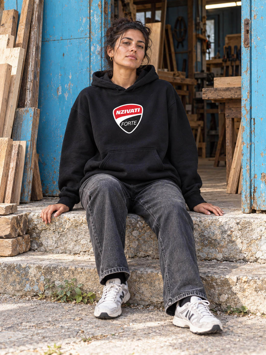NZIVATI FORTE Felpa Oversize nero