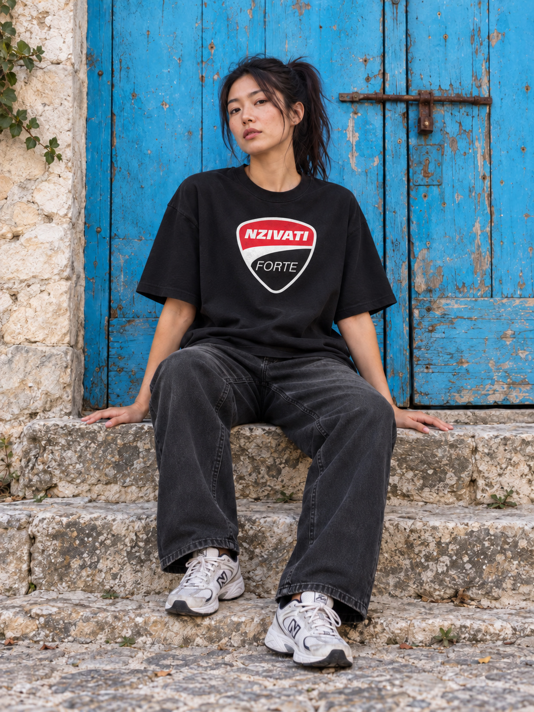 NZIVATI FORTE T-shirt Oversize nero