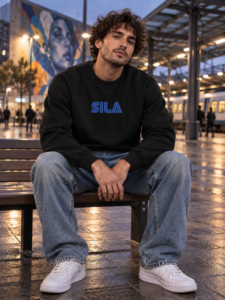 SILA / blu Felpa Regular nero